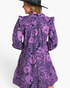 UMGEE - Purple Paisley Mini Dress with Ruffle Trim