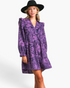 UMGEE - Purple Paisley Mini Dress with Ruffle Trim