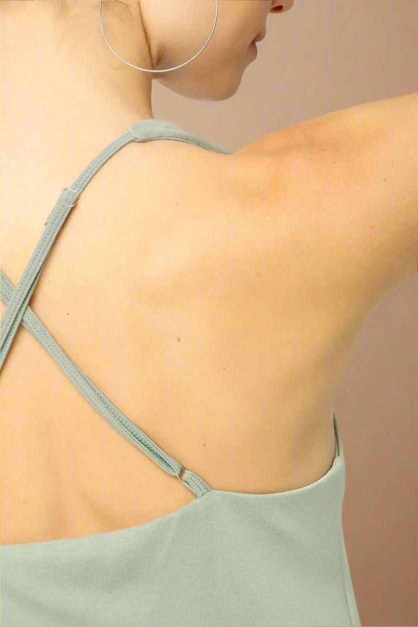 UMGEE - Sage Green Crossback Active Mini Dress