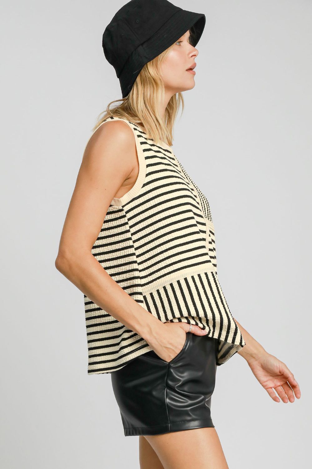 UMGEE - Striped Tank Top in Cream