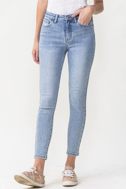 VERVETLight Wash High Rise Crop Skinny Jeans