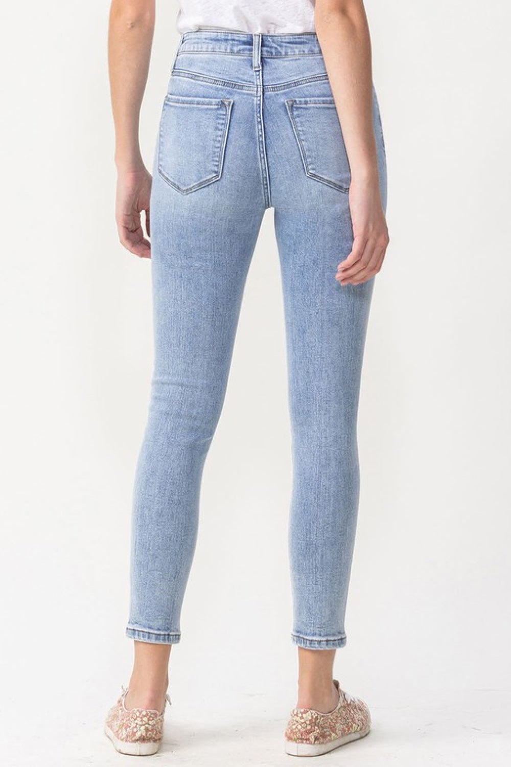 VERVETLight Wash High Rise Crop Skinny Jeans