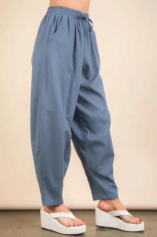 Very J - Dusty Blue Cotton Utility Pants