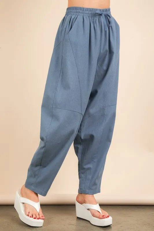 Very J - Dusty Blue Cotton Utility Pants