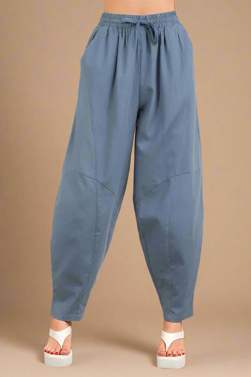 Very J - Dusty Blue Cotton Utility Pants