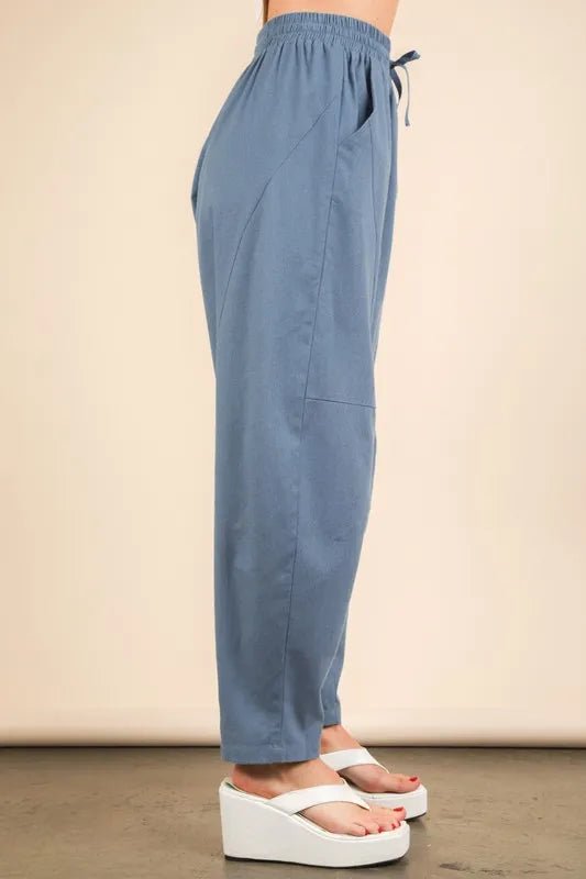 Very J - Dusty Blue Cotton Utility Pants