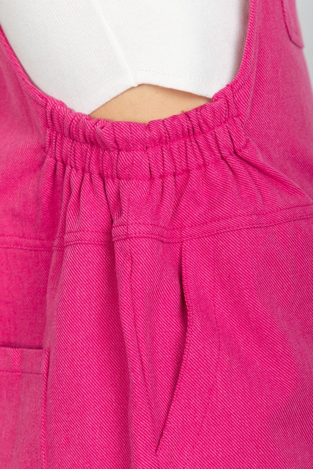 Very JAdjustable Suspender Shortalls with Pockets in Fuchsia