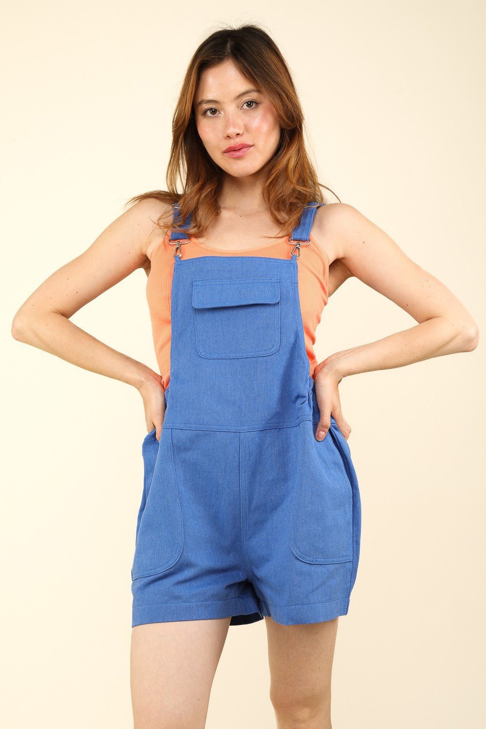 Very JAdjustable Suspender Shortalls with Pockets in Royal Blue