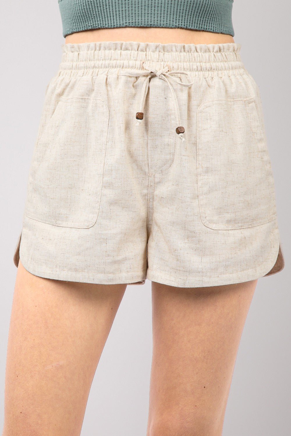 Very JDrawstring Waist Shorts in Oatmeal