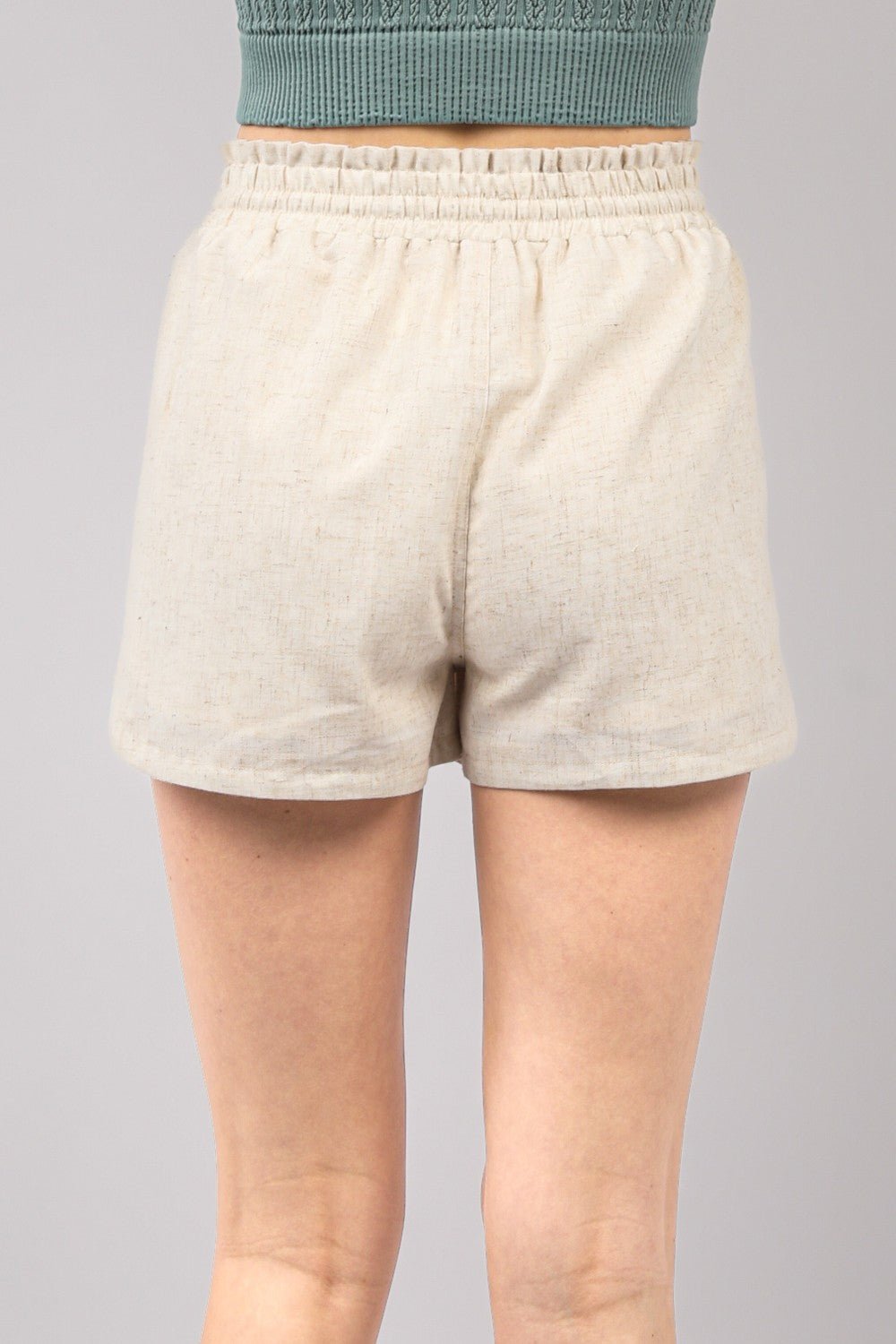 Very JDrawstring Waist Shorts in Oatmeal