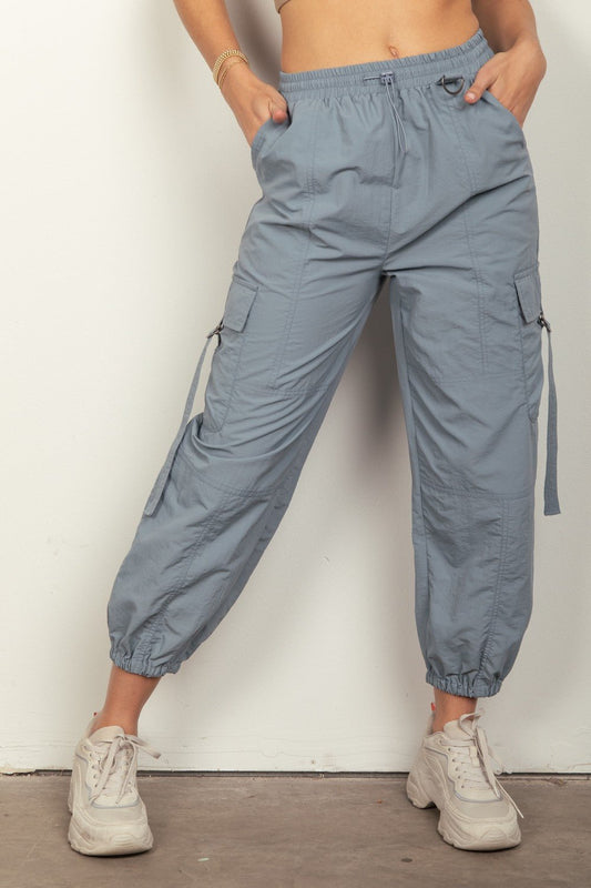 Very JElastic Waist Cargo Joggers in Denim Blue