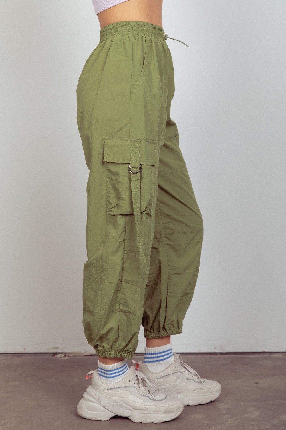 Very JElastic Waist Cargo Joggers in Olive