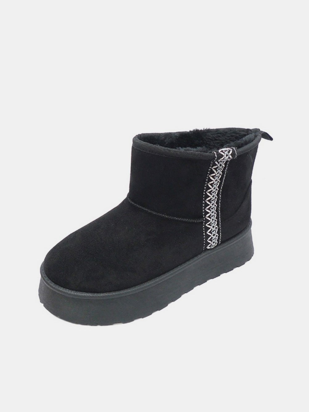 WILD DIVA - Black Cozy Suede Booties