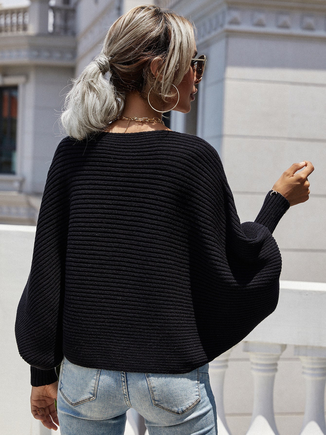 Woven Right - Dolman Sleeve Sweater