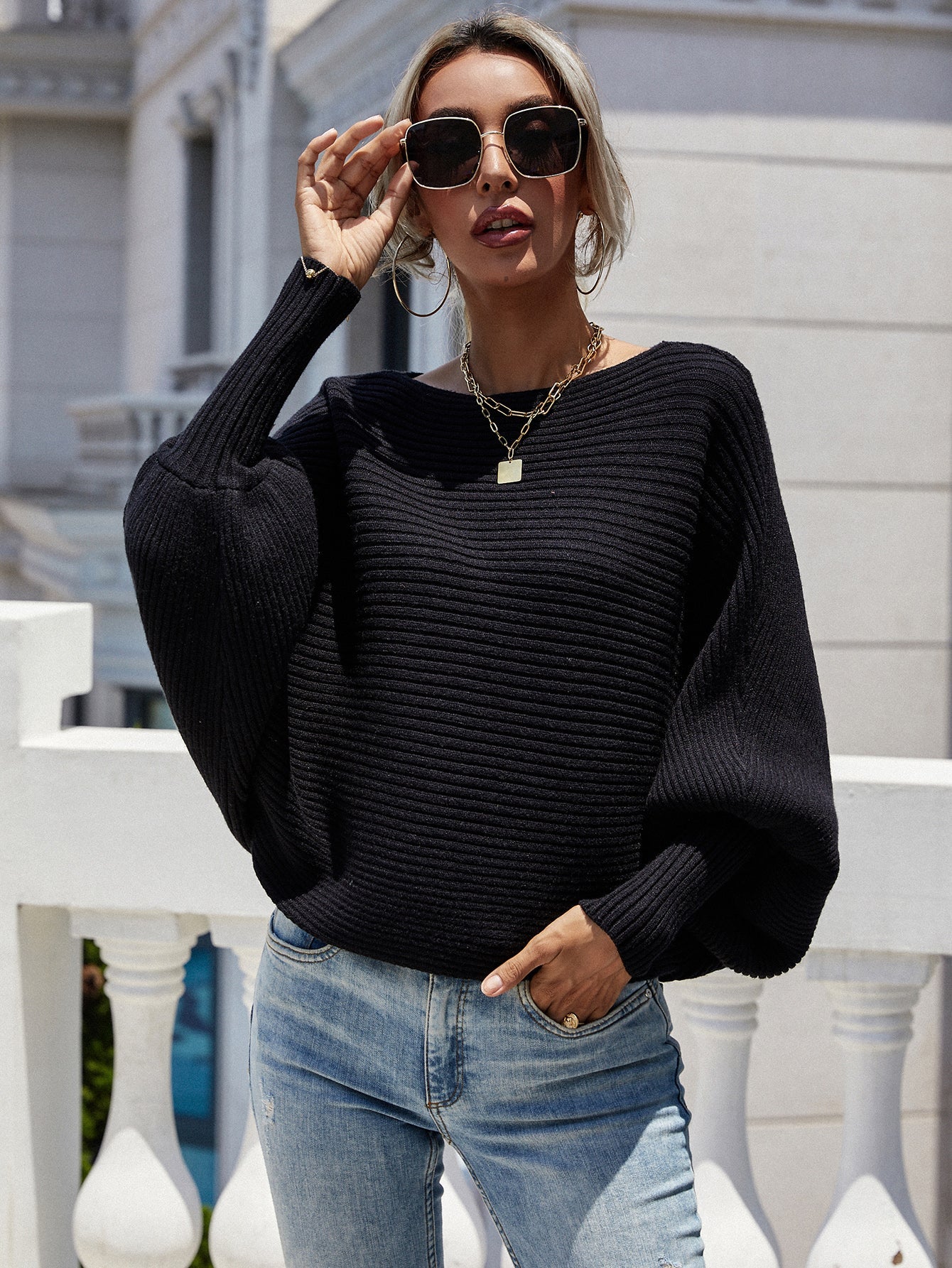 Woven Right - Dolman Sleeve Sweater