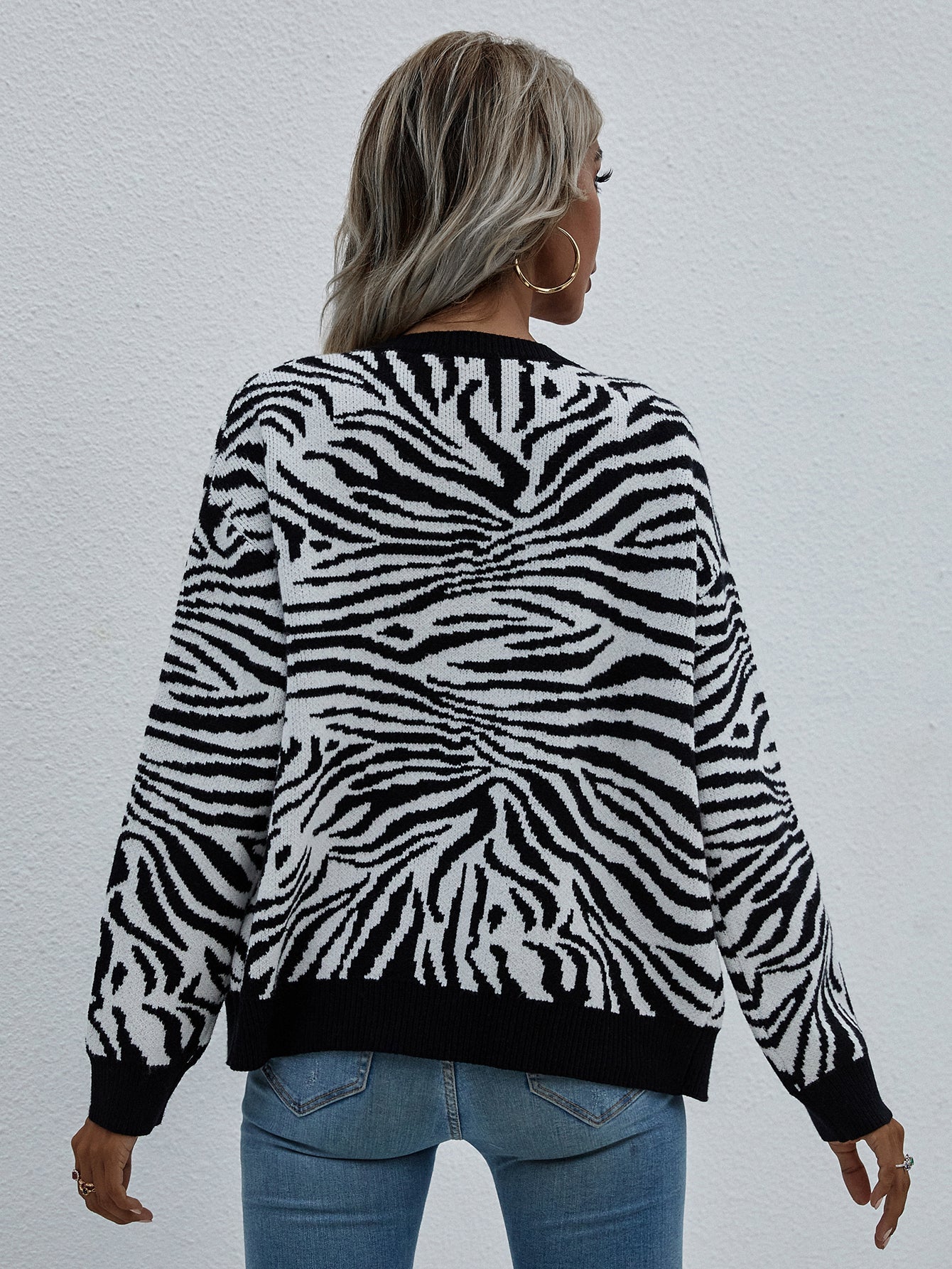 Woven Right - Zebra Print Button Down Cardigan