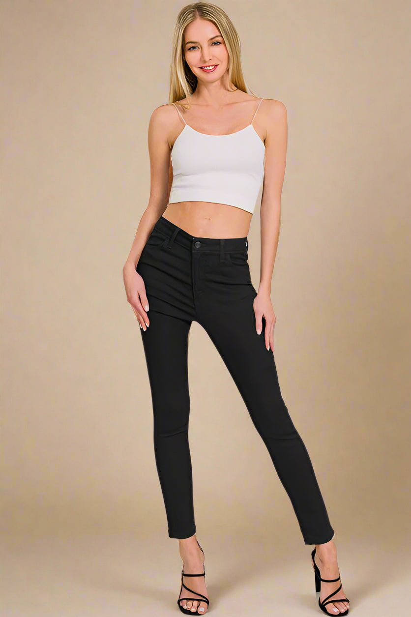 Zenana - Black High Rise Skinny Jeans