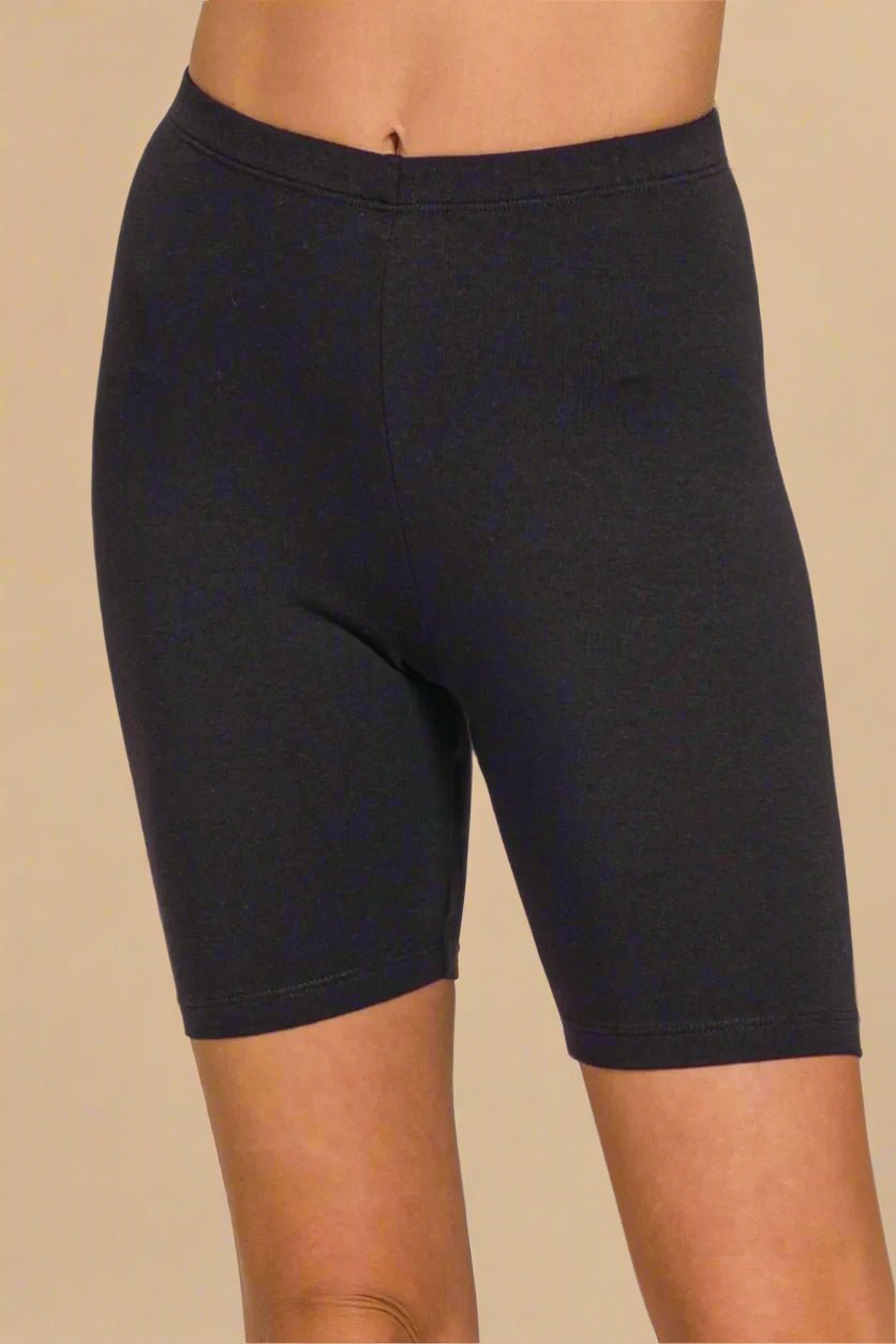 Zenana - Black High Waisted Biker Shorts