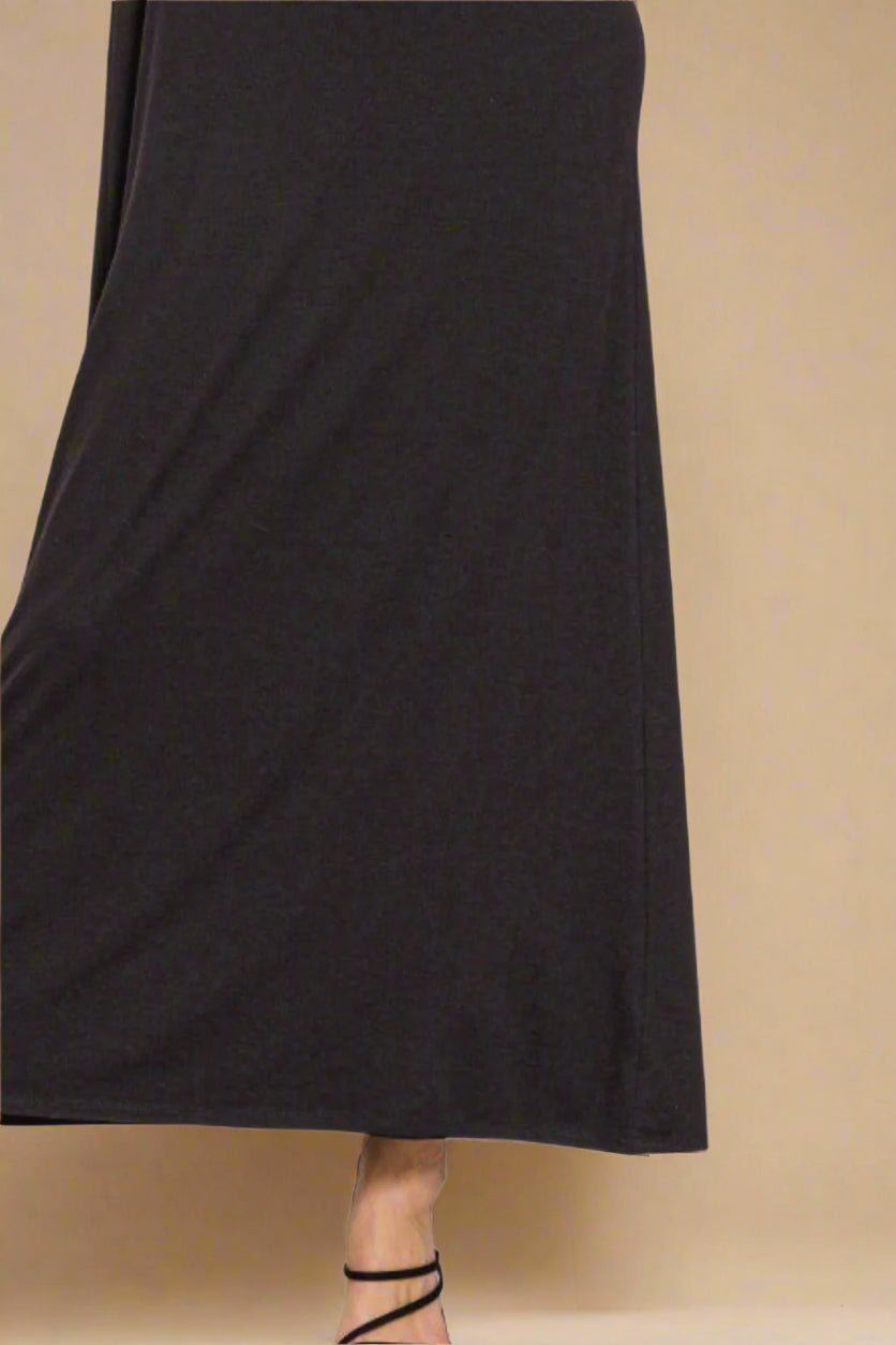 Zenana - Black Scoop Neck Maxi Tank Dress