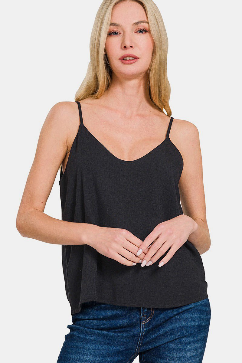 Zenana - Black Spaghetti Strap Cami