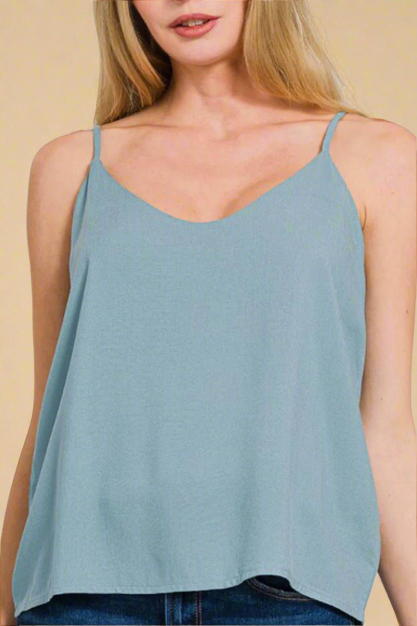 Zenana - Blue Gray Spaghetti Strap Cami