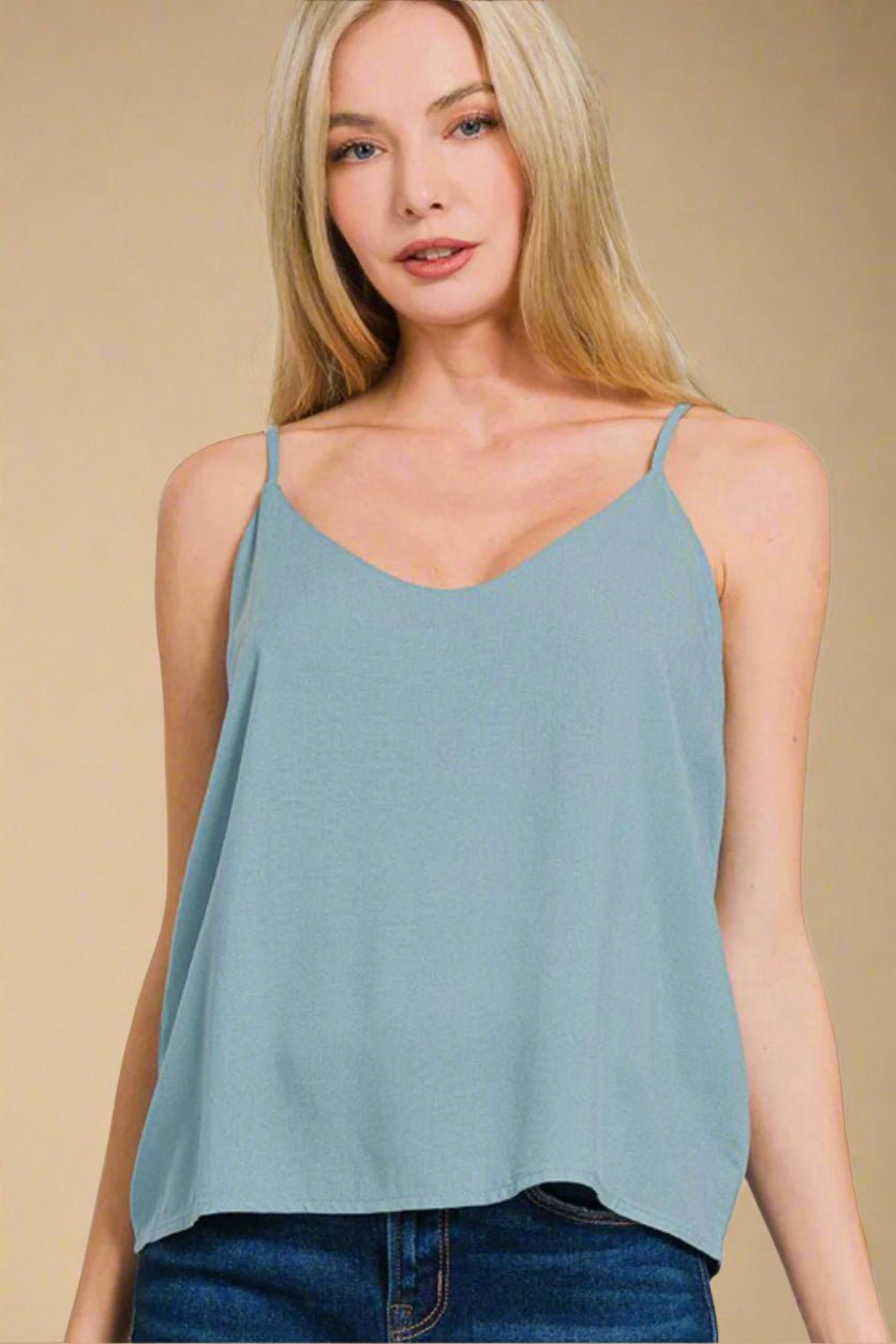 Zenana - Blue Gray Spaghetti Strap Cami