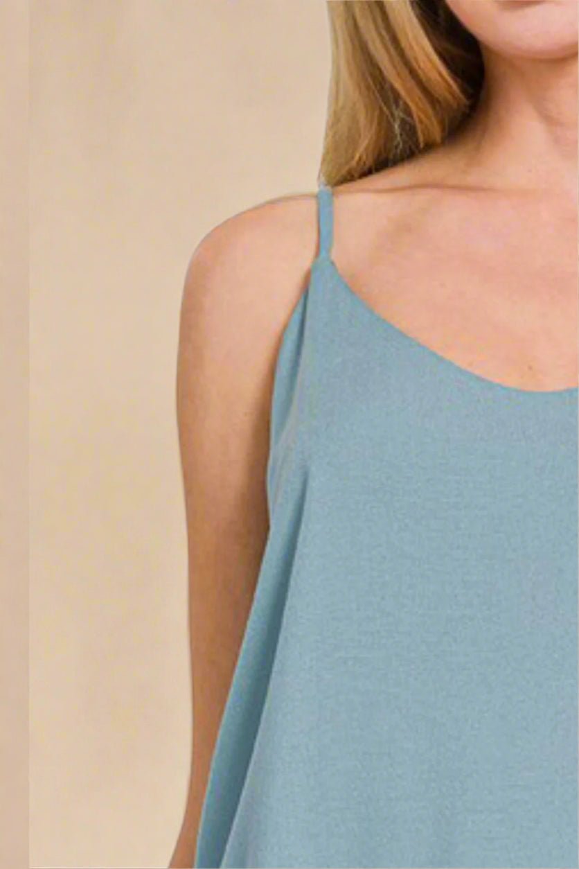 Zenana - Blue Gray Spaghetti Strap Cami