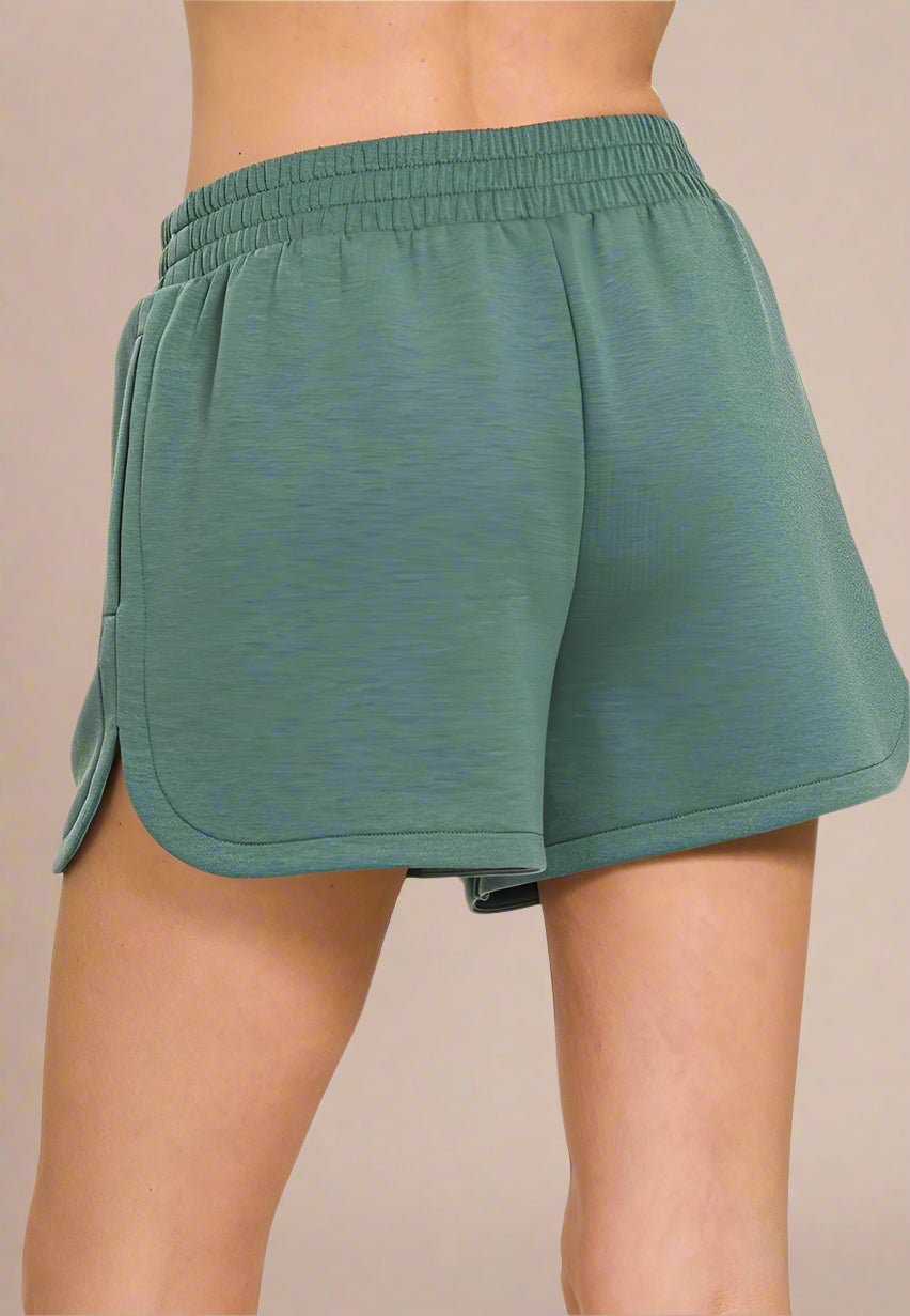 Zenana - Casual Knit Shorts – Sage Green