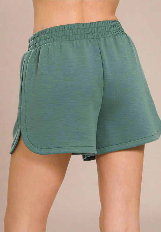 Zenana - Casual Knit Shorts – Sage Green
