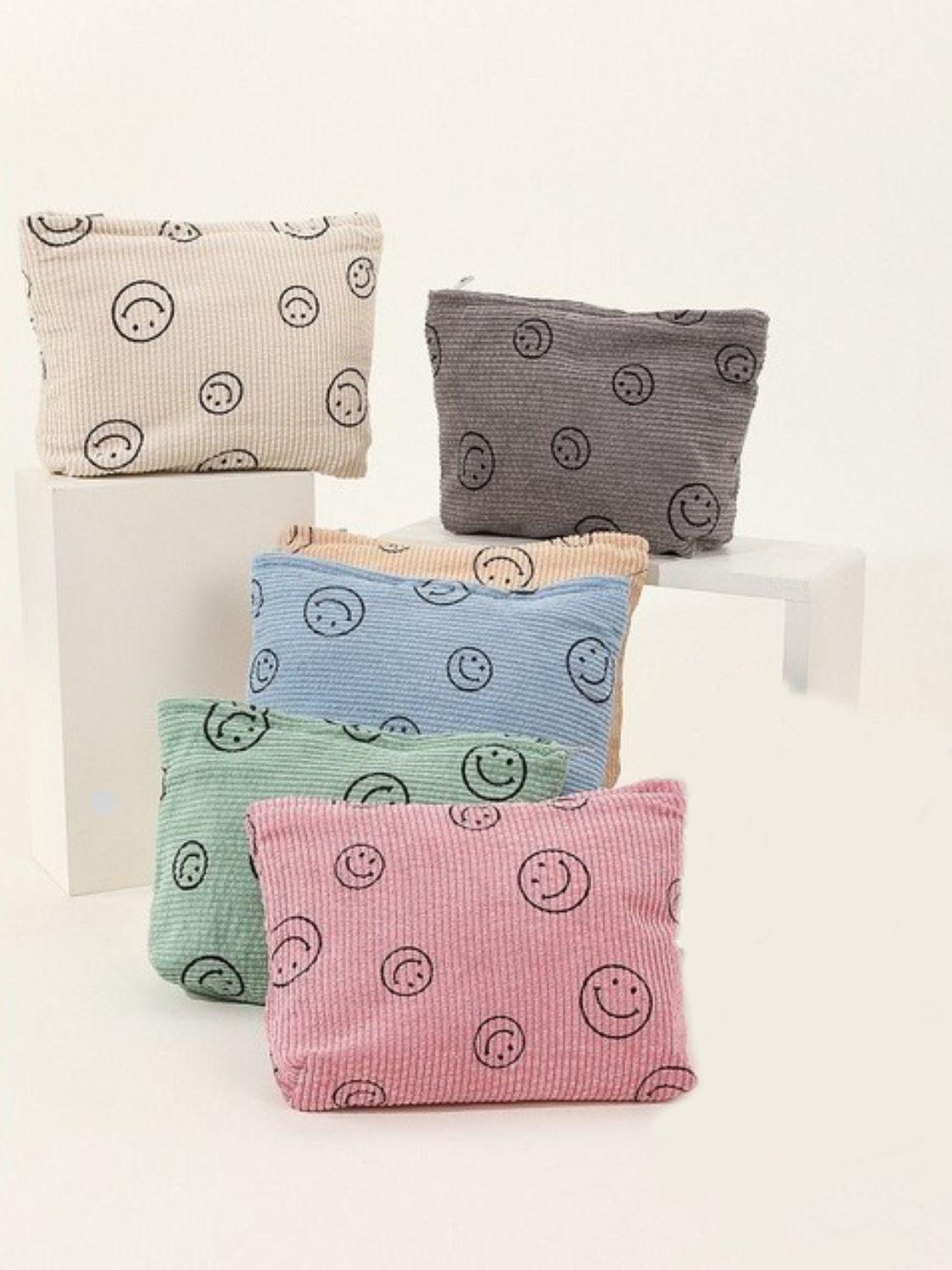 Zenana - Corduroy Smiley Clutch Bag