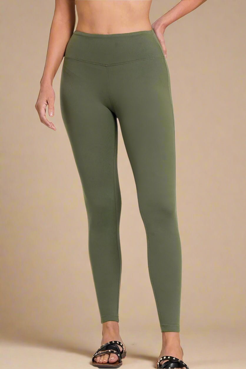 Zenana - Dark Olive High Waisted Leggings