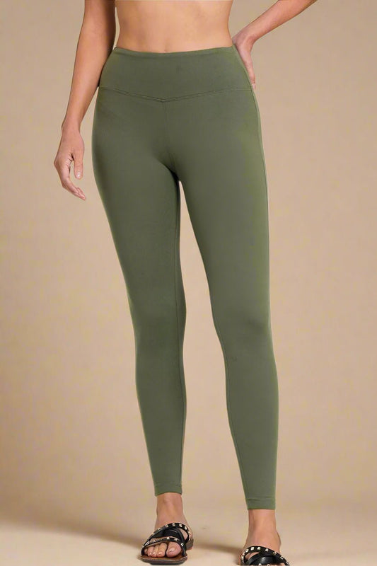 Zenana - Dark Olive High Waisted Leggings