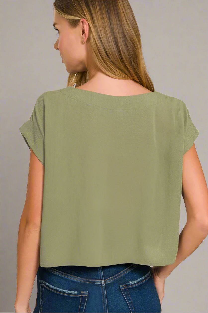 Zenana - Gauze Crop Top and Maxi Skirt Set – Soft Moss