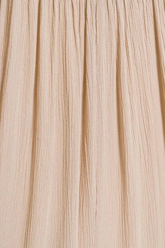 Zenana - Gauze Crop Top and Maxi Skirt Set – Soft Sand