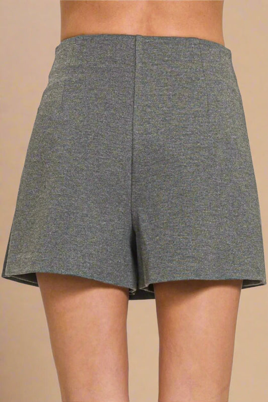 Zenana - Heather Gray Wrap Skort