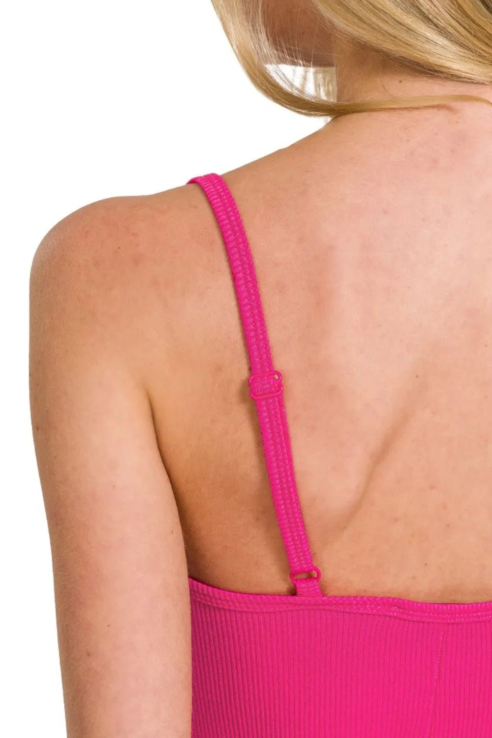 Zenana - Hot Pink Bodycon Midi Tank Dress