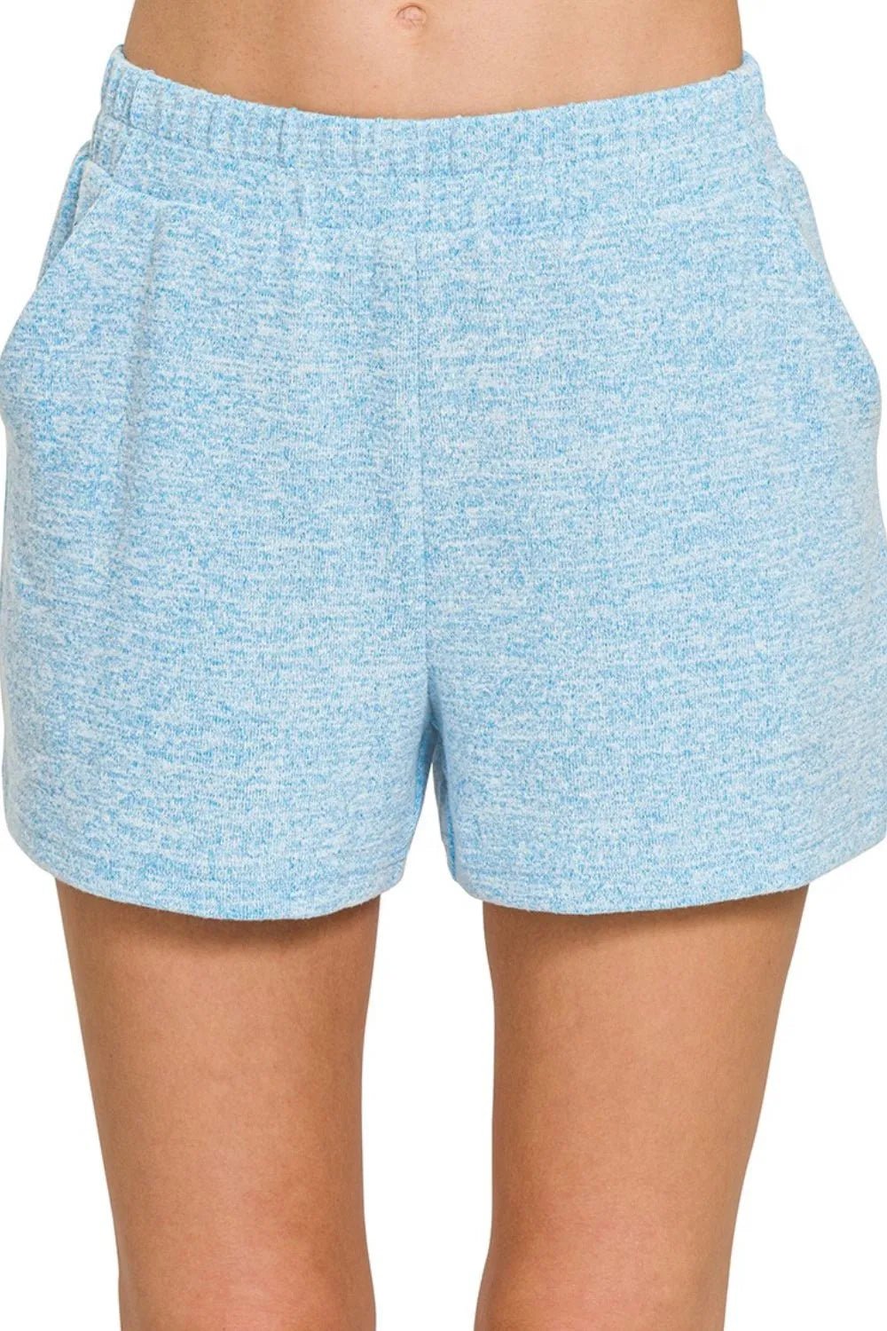 Zenana - Lounge Shorts in Sky Blue