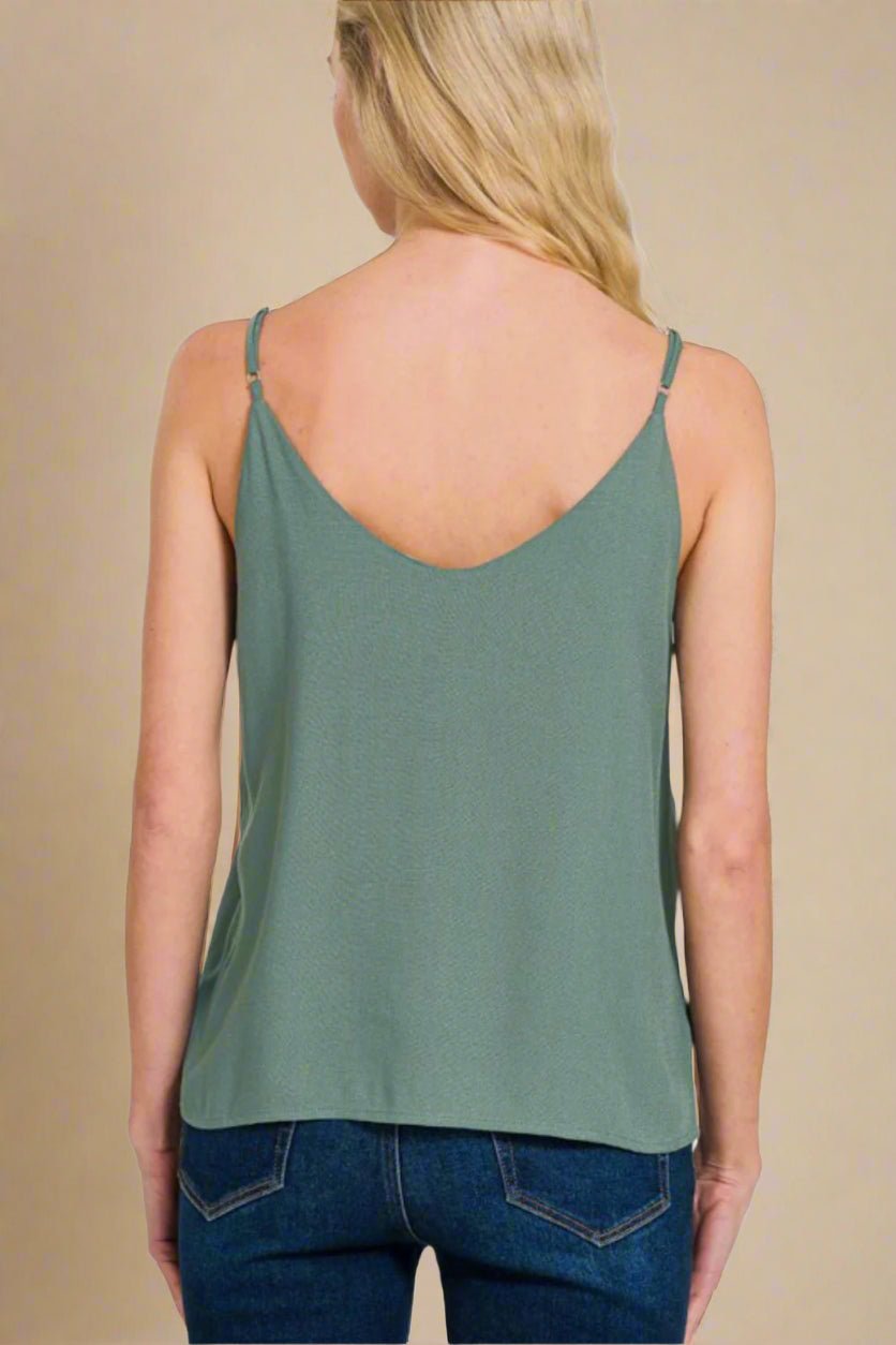 Zenana - Spaghetti Strap Cami in Ash Jade