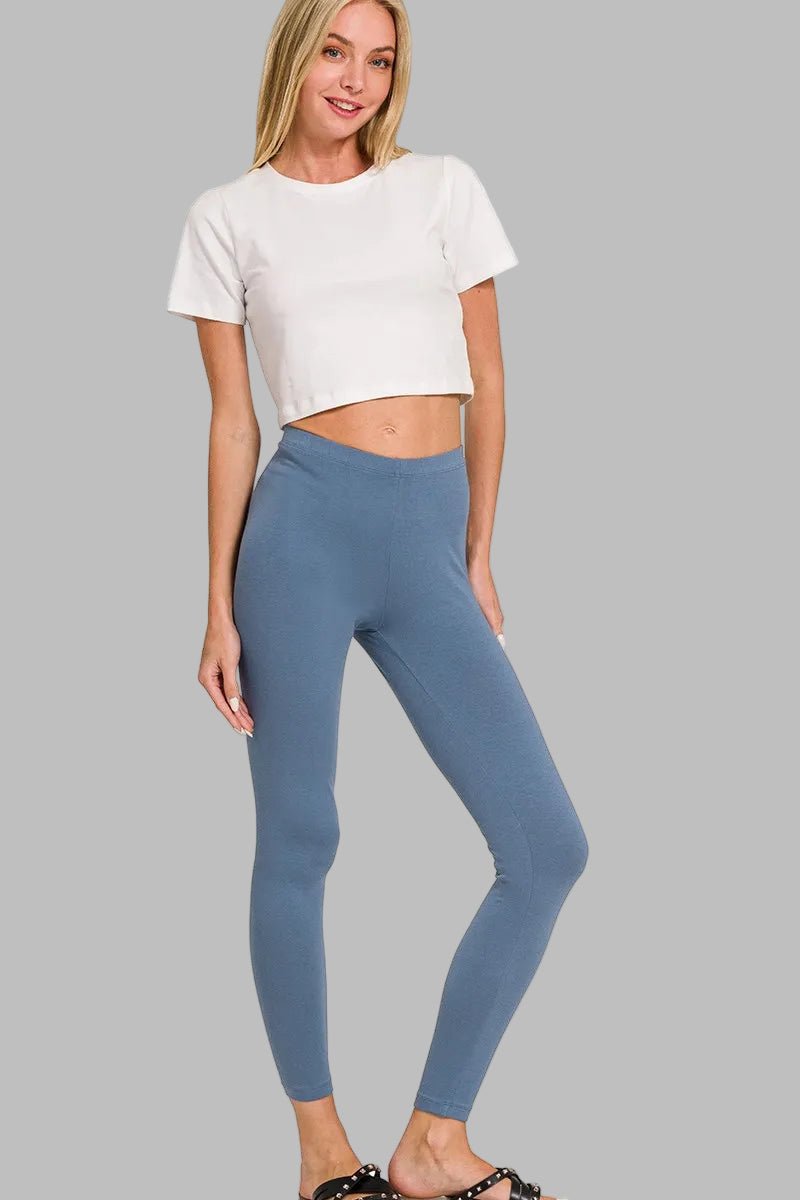 Zenana - Steel Blue Oversized Tee & Leggings Set