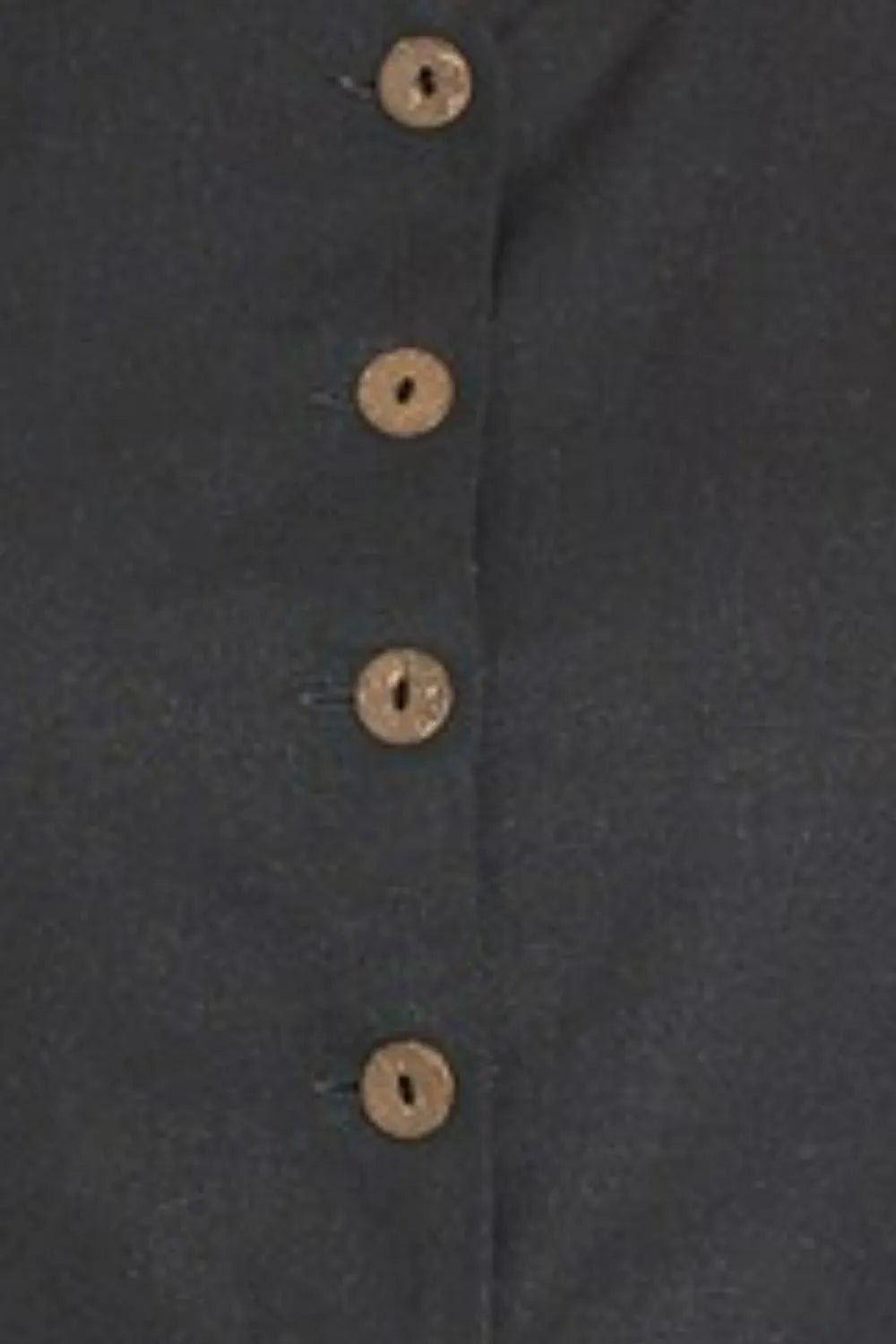 Zenana - Tailored Button Front Vest – Black