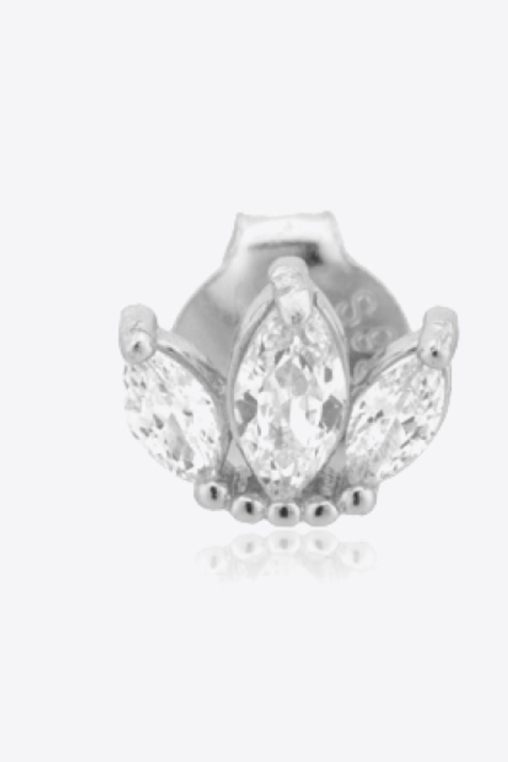 Zircon Art Deco Trillium Stud EarringsEarringsBeach Rose Co.