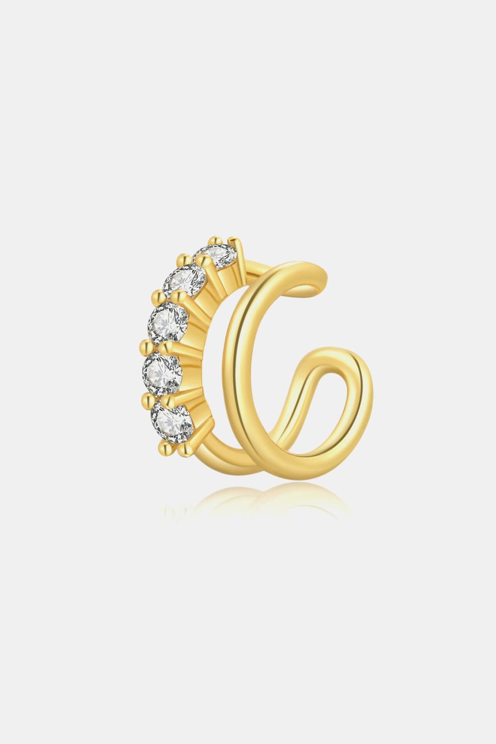 Zircon Double-Layered Single Cuff EarringEarringsBeach Rose Co.