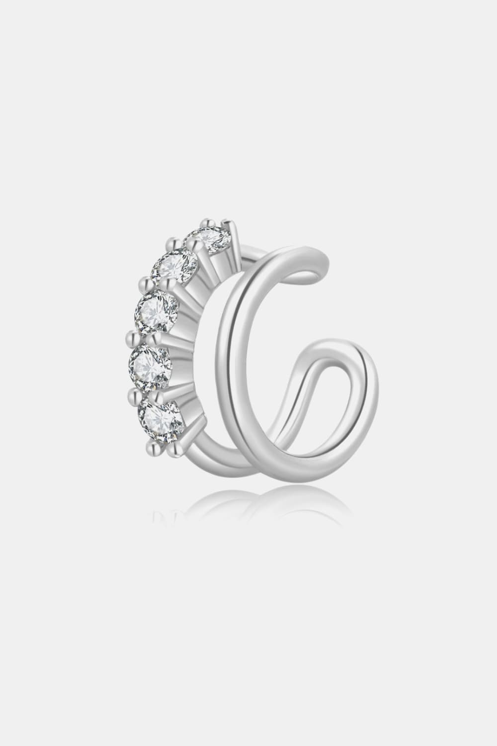 Zircon Double-Layered Single Cuff EarringEarringsBeach Rose Co.