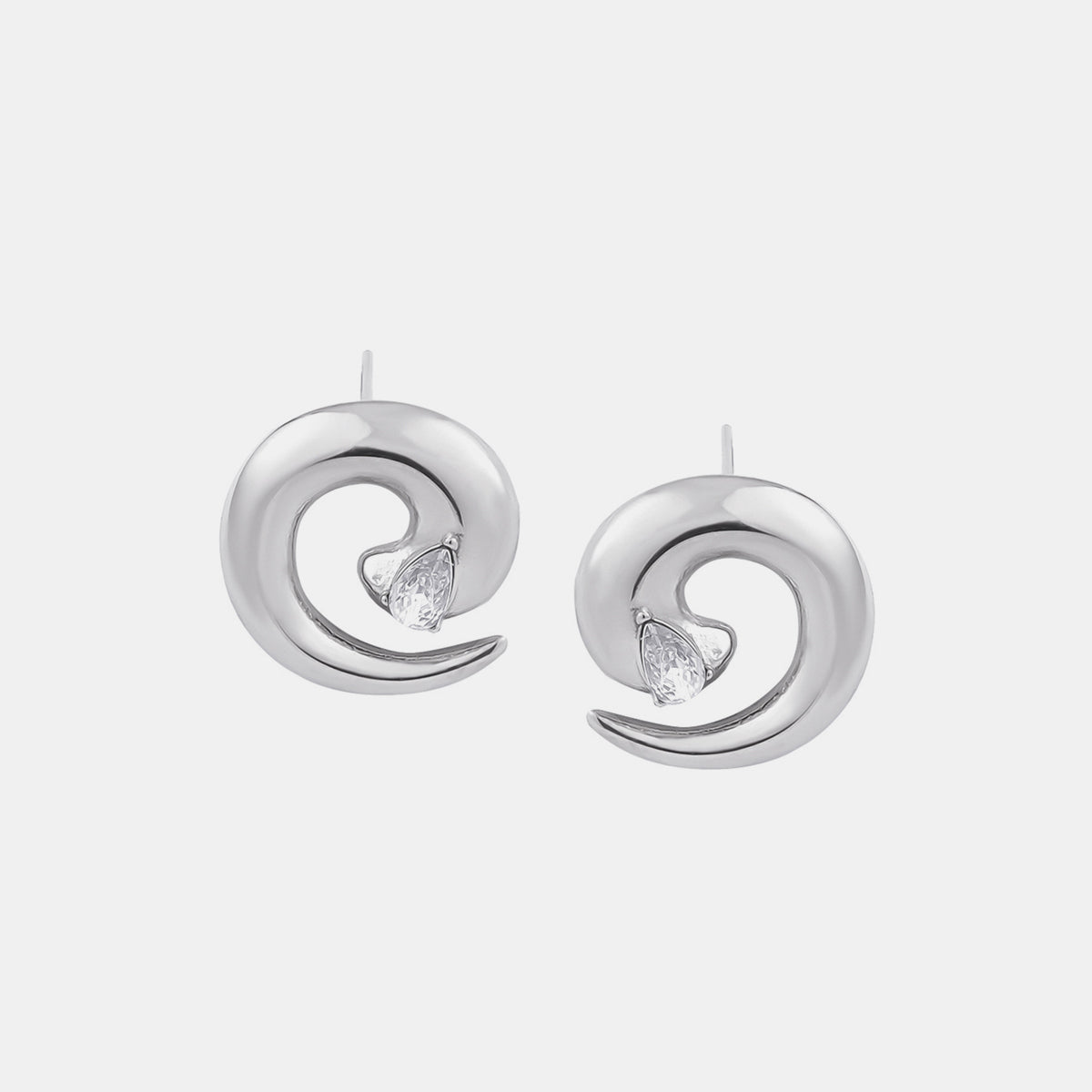 Zircon Spiral Shape EarringsEarringsBeach Rose Co.