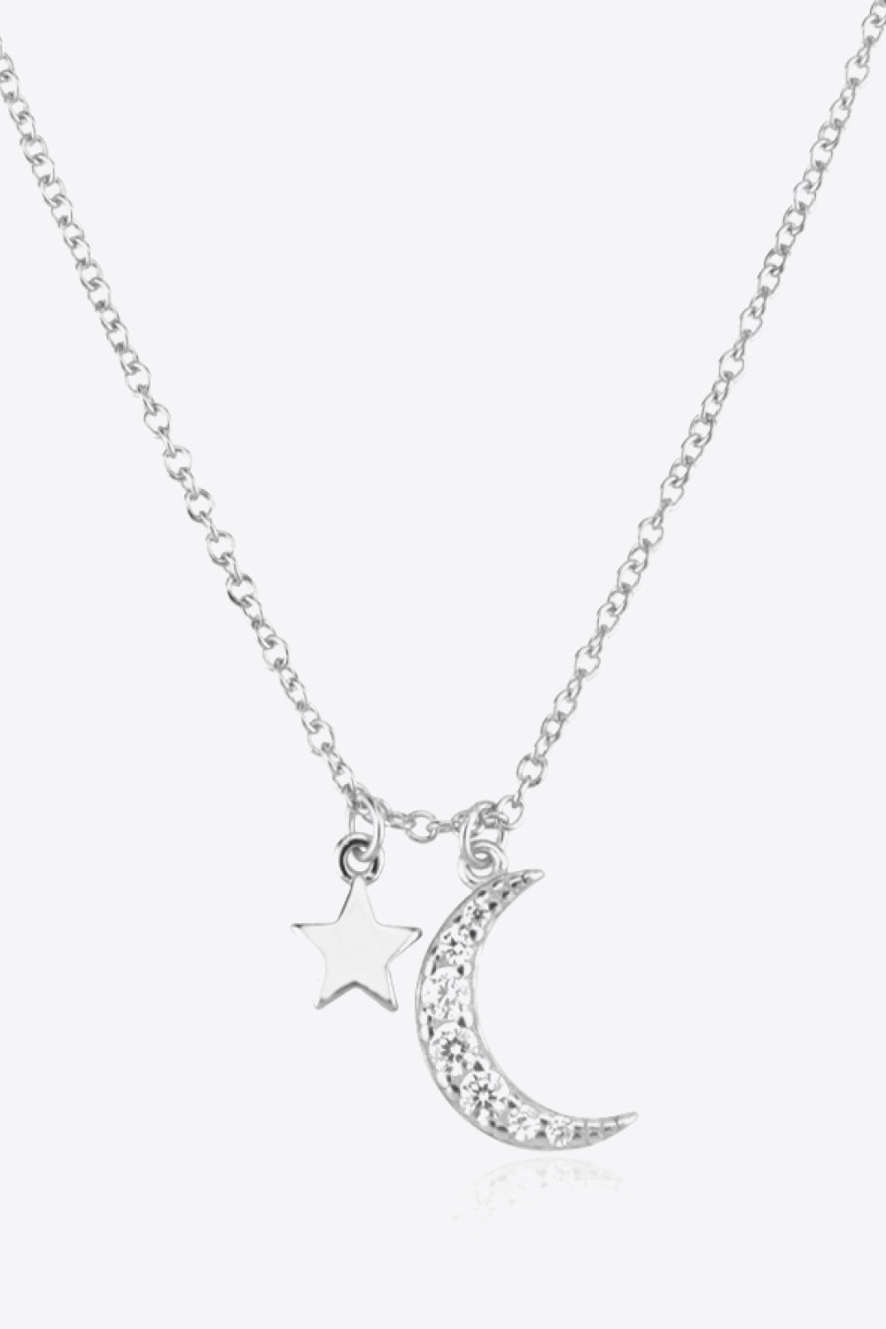 Zircon Star and Moon Pendant NecklaceNecklaceBeach Rose Co.