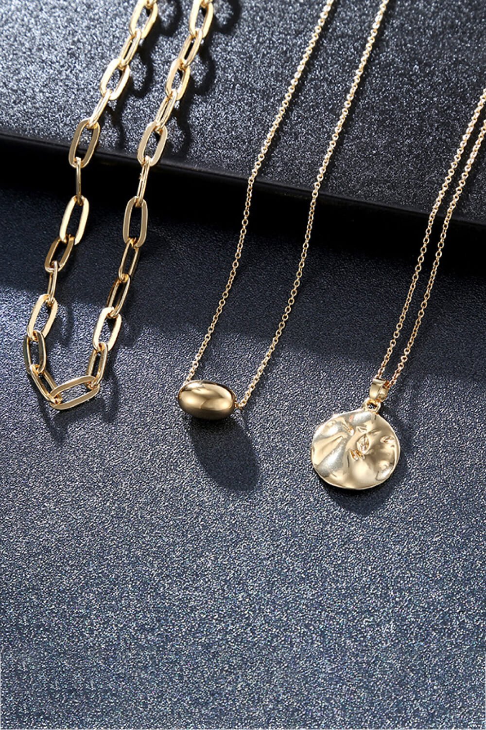 18K Gold Plated 3-Piece Pendant Necklace SetNecklaceBeach Rose Co.
