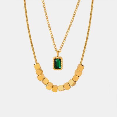 18K Gold-Plated Double-Layered NecklaceNecklaceBeach Rose Co.