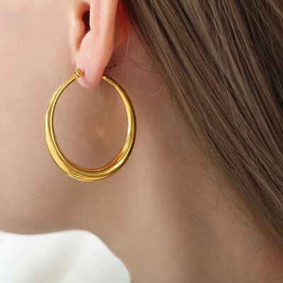 18K Gold-Plated Hoop EarringsEarringsBeach Rose Co.