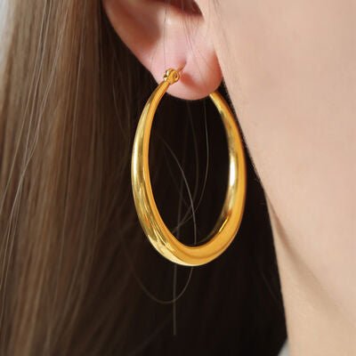 18K Gold-Plated Hoop EarringsEarringsBeach Rose Co.