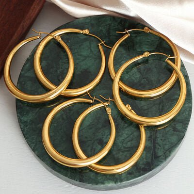 18K Gold-Plated Hoop EarringsEarringsBeach Rose Co.